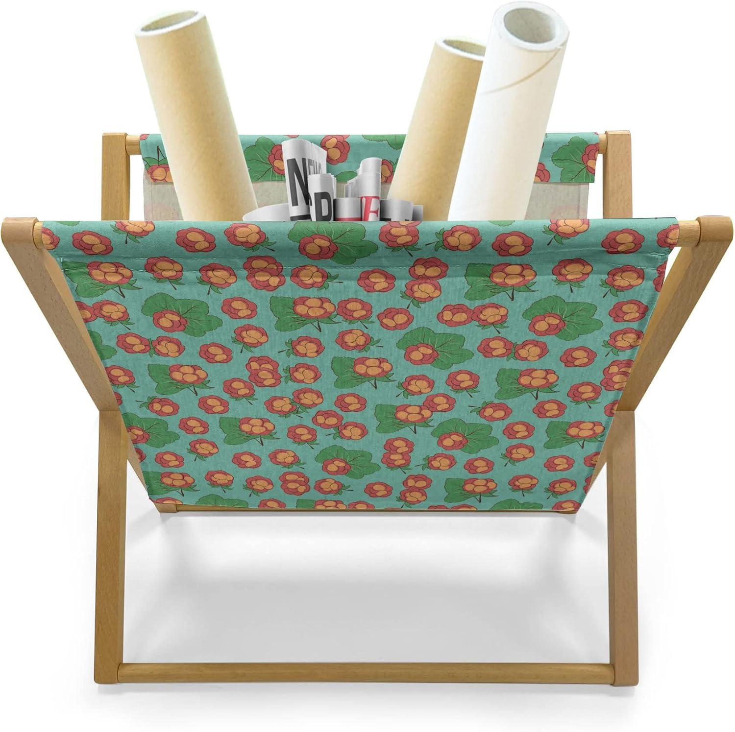 imageAmbesonne Valentines Day Magazine and Book Holder Abstract Hearts Lollipops Rhythmic Romance Illustration Floor Rack Decor for Interior of Home amp Office 22 x 19 Vermilion PearlPaprika and Sea Green