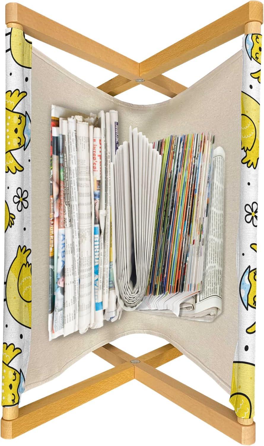 imageAmbesonne Valentines Day Magazine and Book Holder Abstract Hearts Lollipops Rhythmic Romance Illustration Floor Rack Decor for Interior of Home amp Office 22 x 19 Vermilion PearlYellow Pale Blue White