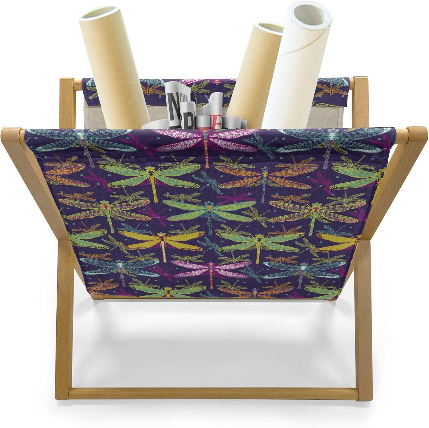 imageAmbesonne Valentines Day Magazine and Book Holder Abstract Hearts Lollipops Rhythmic Romance Illustration Floor Rack Decor for Interior of Home amp Office 22 x 19 Vermilion PearlPurple and Yellow Green