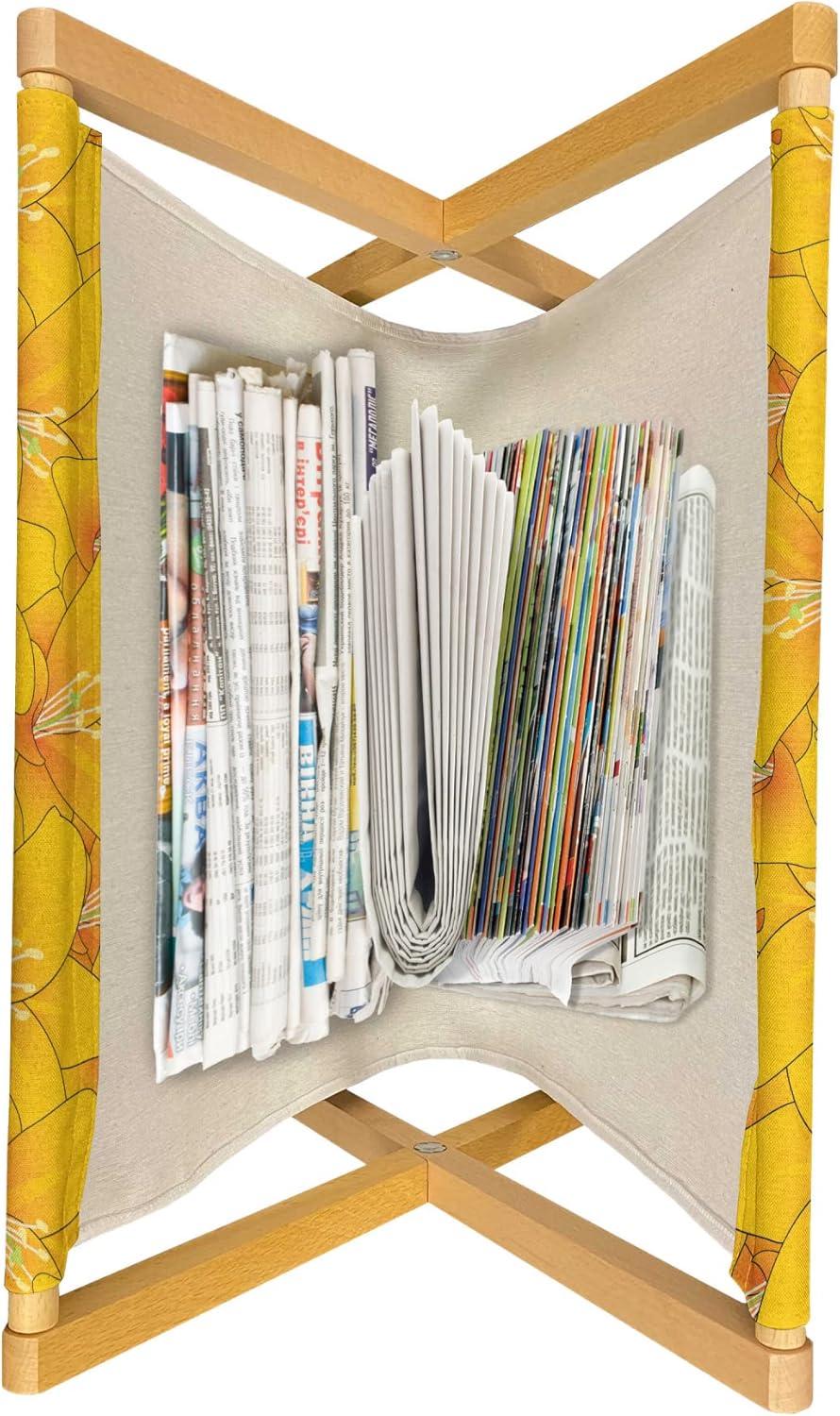 imageAmbesonne Valentines Day Magazine and Book Holder Abstract Hearts Lollipops Rhythmic Romance Illustration Floor Rack Decor for Interior of Home amp Office 22 x 19 Vermilion PearlOrange and Pale Orange