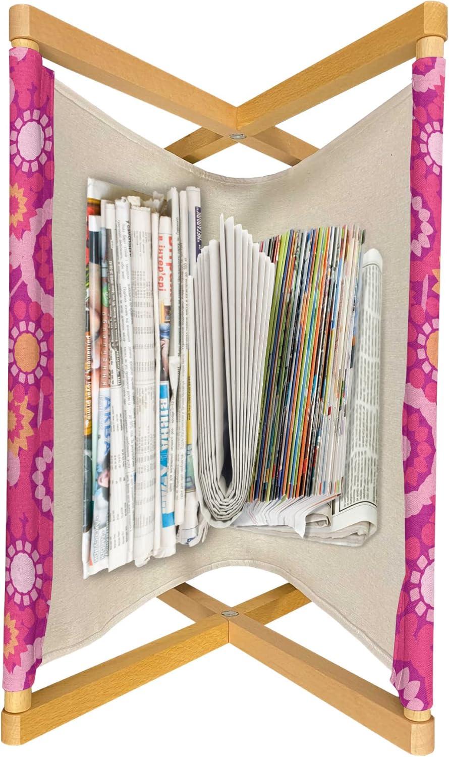 imageAmbesonne Valentines Day Magazine and Book Holder Abstract Hearts Lollipops Rhythmic Romance Illustration Floor Rack Decor for Interior of Home amp Office 22 x 19 Vermilion PearlMagenta and Orange
