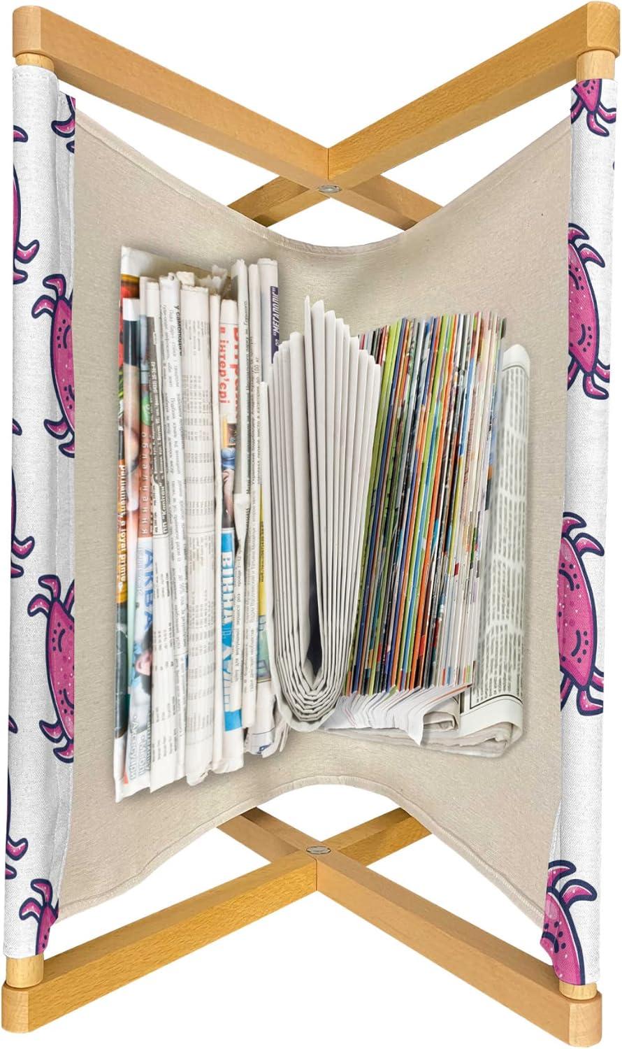 imageAmbesonne Valentines Day Magazine and Book Holder Abstract Hearts Lollipops Rhythmic Romance Illustration Floor Rack Decor for Interior of Home amp Office 22 x 19 Vermilion PearlFuchsia and White
