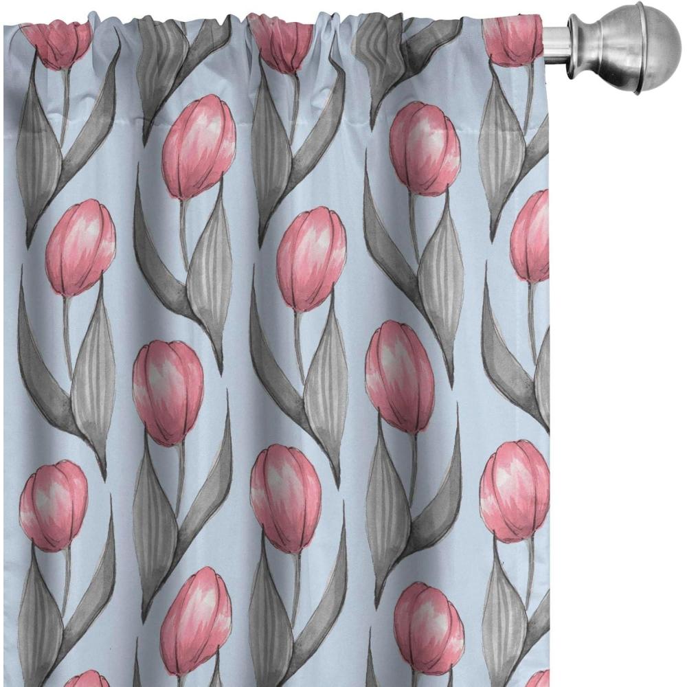 imageAmbesonne Ethnic Curtains Abstract Boho Vibe Oriental Rhombus Motifs Grunge Design with Neutral Colors Window Treatments 2 Panel Set for Living Room Bedroom Pair of 28 x 63 Seafoam PurpleblueDimgray Pastel Pink