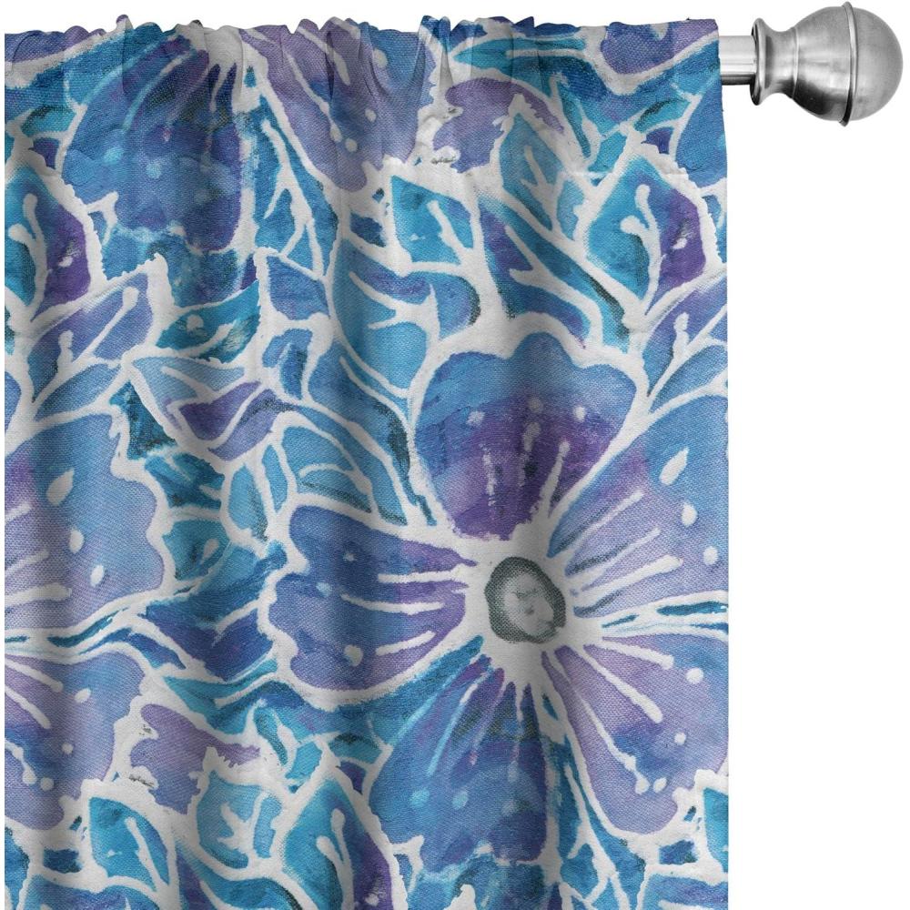 imageAmbesonne Ethnic Curtains Abstract Boho Vibe Oriental Rhombus Motifs Grunge Design with Neutral Colors Window Treatments 2 Panel Set for Living Room Bedroom Pair of 28 x 63 Seafoam PurplebluePale Lavender Sea Blue