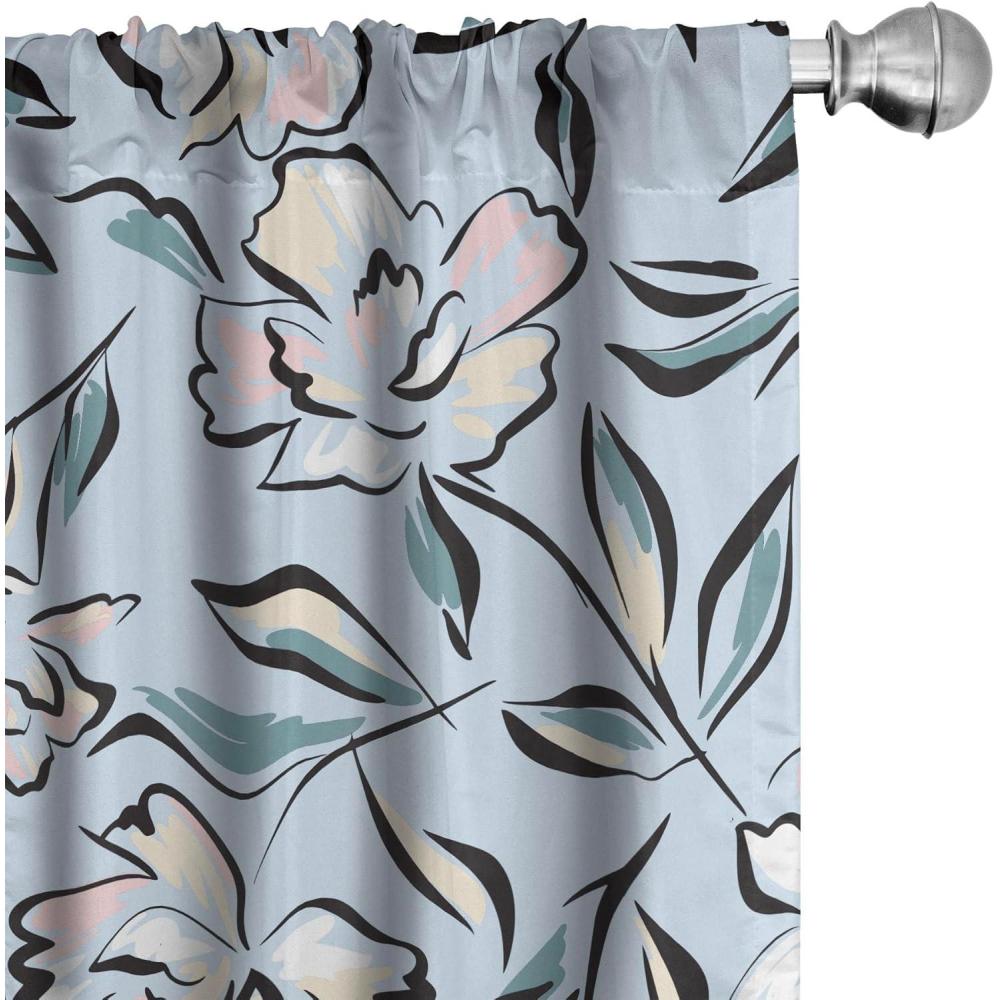 imageAmbesonne Ethnic Curtains Abstract Boho Vibe Oriental Rhombus Motifs Grunge Design with Neutral Colors Window Treatments 2 Panel Set for Living Room Bedroom Pair of 28 x 63 Seafoam PurplebluePale Blue and Cadet Blue
