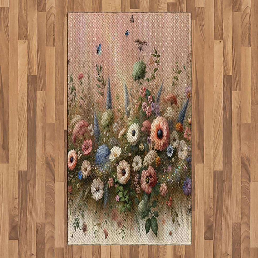 imageAmbesonne Eucalyptus Leaves Area Rug Gloomy Love of Nature on Neutral Watercolor Art Background Flat Woven Accent Rug for Living Room Bedroom Dining Room 2 6 x 5 Mustard and Reseda GreenRose and Olive Green