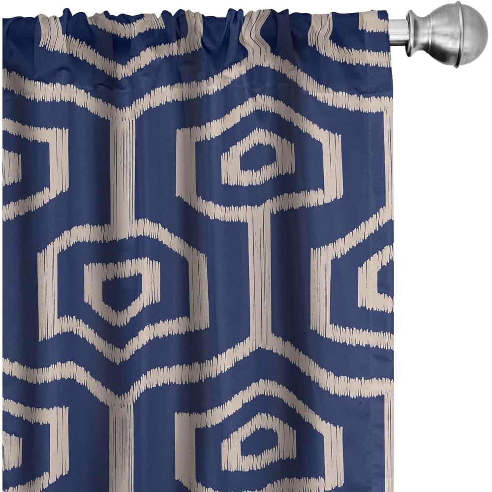 imageAmbesonne Floral Curtains Flower Branches Blossoming in Minimalist Design Neutral Botanical Window Treatments 2 Panel Set for Living Room Bedroom Pair of 28 x 84 Taupe Grey and Dark Blue GreyNavy Blue and Eggshell