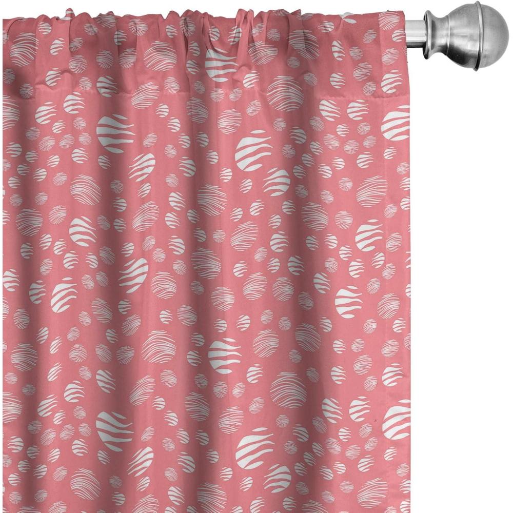 imageAmbesonne Floral Curtains Flower Branches Blossoming in Minimalist Design Neutral Botanical Window Treatments 2 Panel Set for Living Room Bedroom Pair of 28 x 84 Taupe Grey and Dark Blue GreyCoral and White