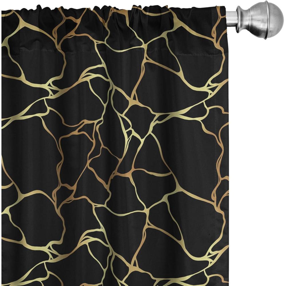 imageAmbesonne Garden Scene Curtains Autumn Vibes Romantic Themed Monochrome Daisy Pattern Neutral Art Window Treatments 2 Panel Set for Living Room Bedroom Pair of  28 x 95 Charcoal Grey EggshellCharcoal Grey and Mustard