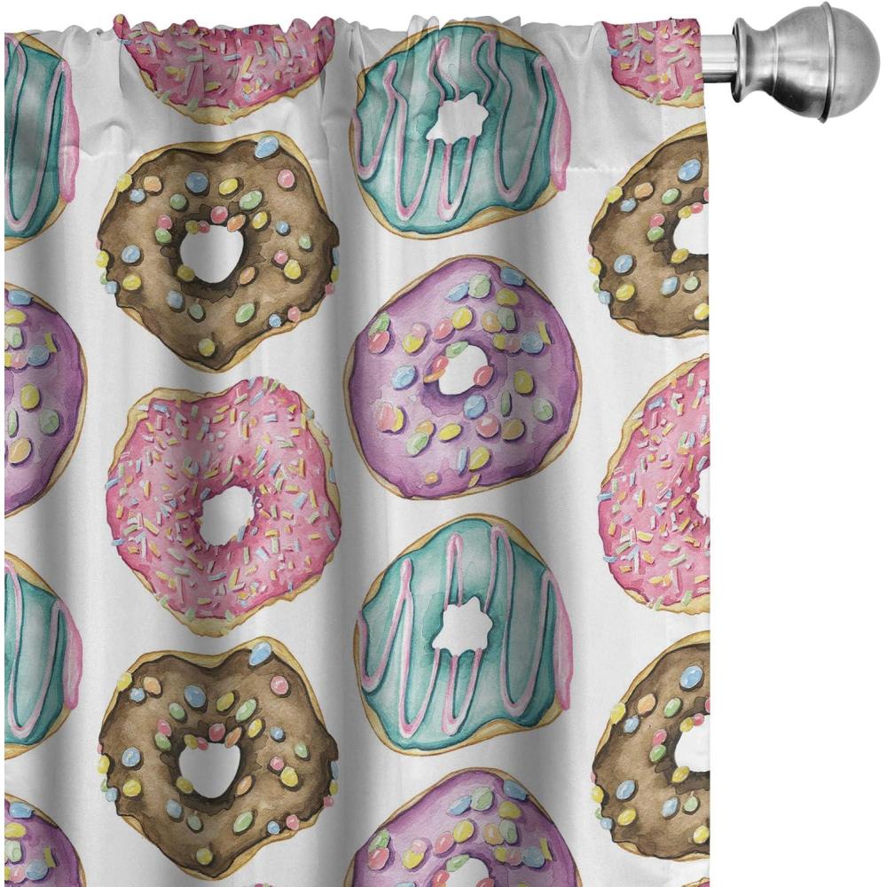 imageAmbesonne Garden Scene Curtains Autumn Vibes Romantic Themed Monochrome Daisy Pattern Neutral Art Window Treatments 2 Panel Set for Living Room Bedroom Pair of  28 x 95 Charcoal Grey EggshellMulti Color