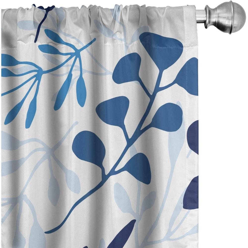 imageAmbesonne Garden Scene Curtains Autumn Vibes Romantic Themed Monochrome Daisy Pattern Neutral Art Window Treatments 2 Panel Set for Living Room Bedroom Pair of  28 x 95 Charcoal Grey EggshellWhite Dark Lavender