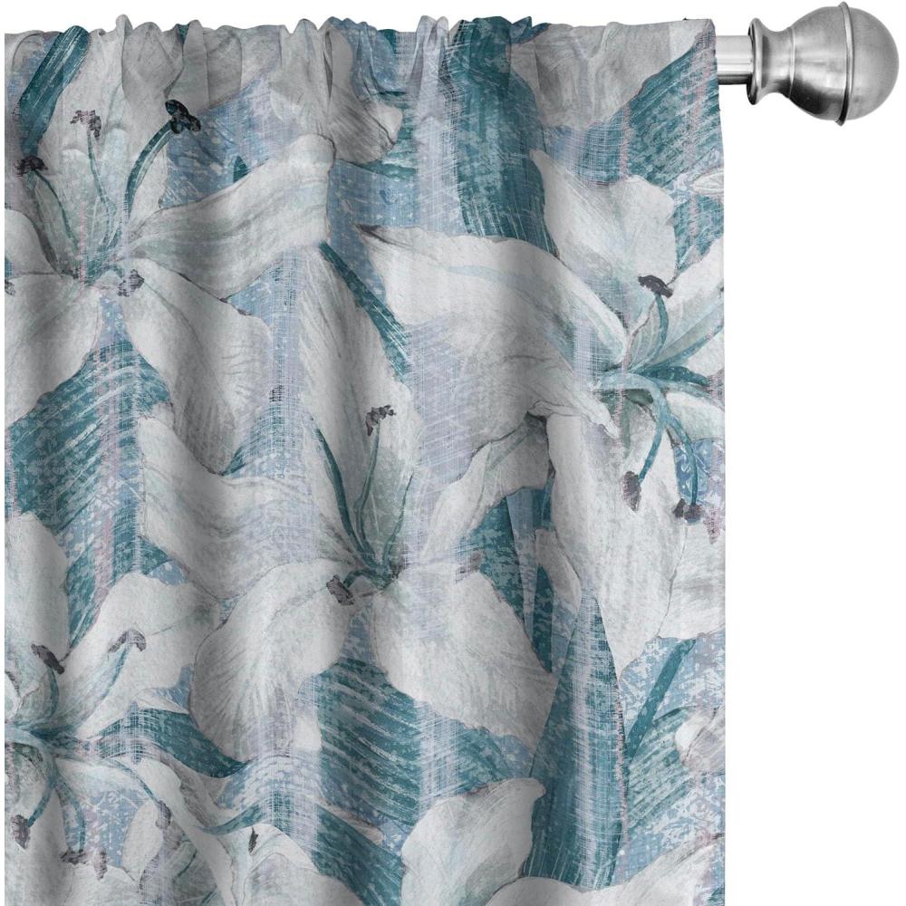 imageAmbesonne Garden Scene Curtains Soft Tones Flowers Boho Pattern Springtime Inspired Neutral Art Window Treatments 2 Panel Set for Living Room Bedroom Pair of 28 x 95 Lavender Blue Warm TaupeTeal Off White and Pale Grey