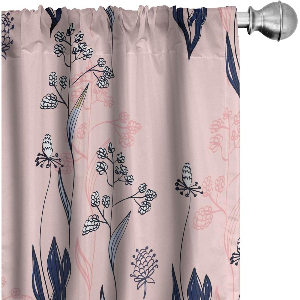imageAmbesonne Garden Scene Curtains Soft Tones Flowers Boho Pattern Springtime Inspired Neutral Art Window Treatments 2 Panel Set for Living Room Bedroom Pair of 28 x 95 Lavender Blue Warm TaupeBlush Dark Indigo