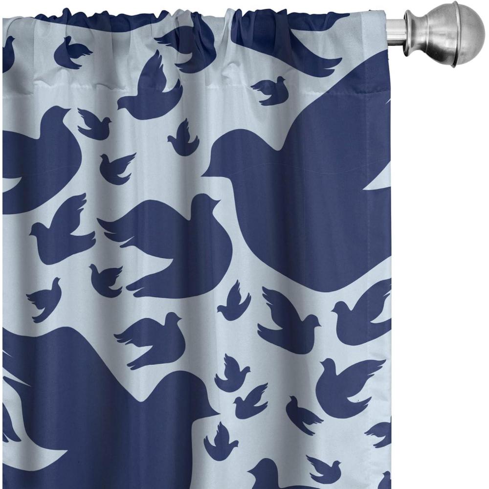 imageAmbesonne Garden Scene Curtains Soft Tones Flowers Boho Pattern Springtime Inspired Neutral Art Window Treatments 2 Panel Set for Living Room Bedroom Pair of 28 x 95 Lavender Blue Warm TaupeIndigo and Pale Blue