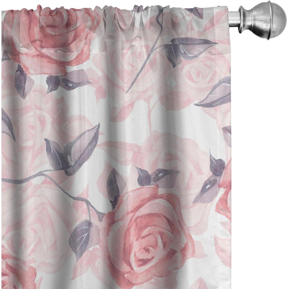imageAmbesonne Garden Scene Curtains Soft Tones Flowers Boho Pattern Springtime Inspired Neutral Art Window Treatments 2 Panel Set for Living Room Bedroom Pair of 28 x 95 Lavender Blue Warm TaupeWhite Coral and Rose