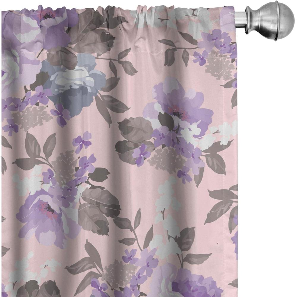 imageAmbesonne Garden Scene Curtains Soft Tones Flowers Boho Pattern Springtime Inspired Neutral Art Window Treatments 2 Panel Set for Living Room Bedroom Pair of 28 x 95 Lavender Blue Warm TaupeBlush Lavender