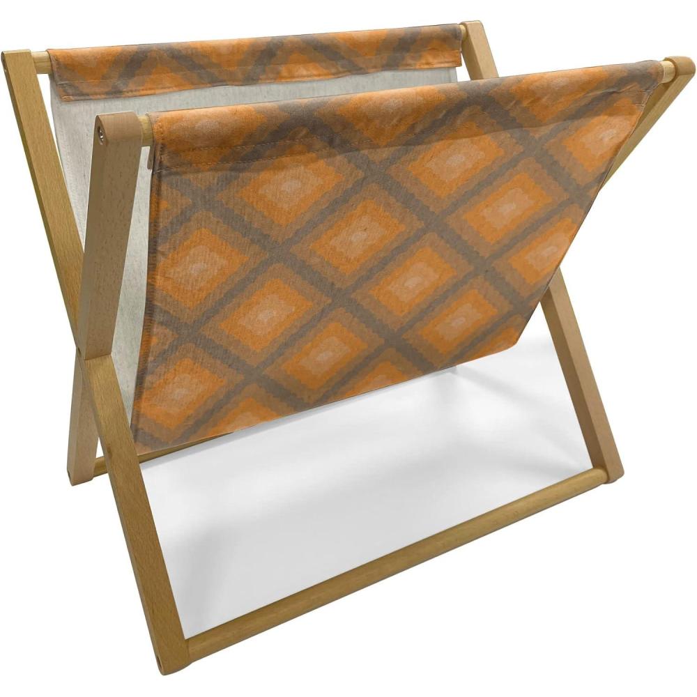 imageAmbesonne Hearts Magazine and Book Holder Rhythmic Sponge Print Look Cutsy Valentines Romance Love Floor Rack Decor for Interior of Home amp Office 22 x 19 Blush Pastel PinkApricot and Amber