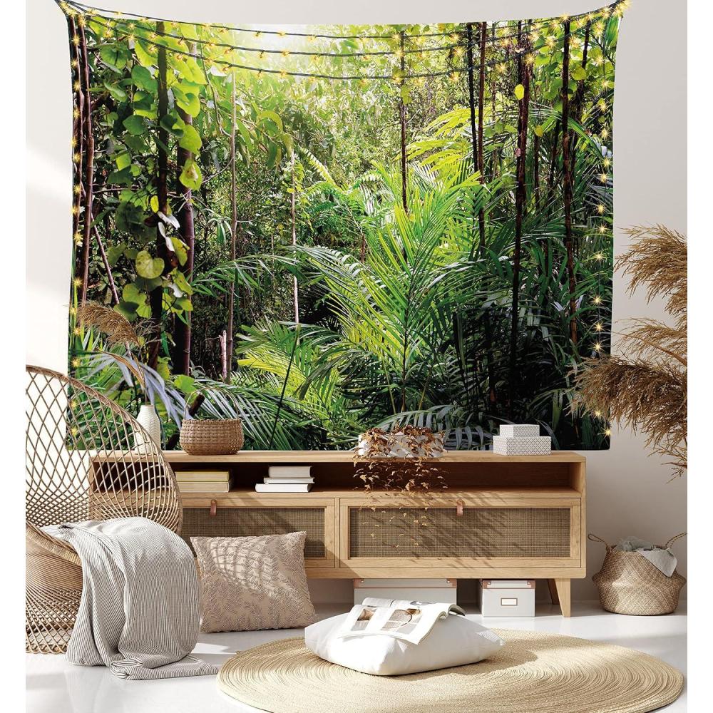 imageAmbesonne Mint Tapestry Blurry Abstract Background Shady Pastel Toned Modern Watercolor Murky Image Wall Hanging for Bedroom Living Room Dorm Decor 60 X 80 Mint GreenForest Green