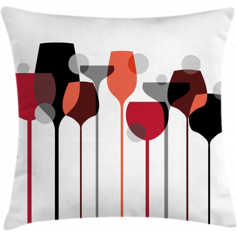 imageAmbesonne Modern Throw Pillow Cushion Cover Geometric Triangle Shapes Zig Zag Triggering Lines Minimalist Pattern Print Decorative Square Accent Pillow Case 18 X 18 Black and WhiteBlack Grey