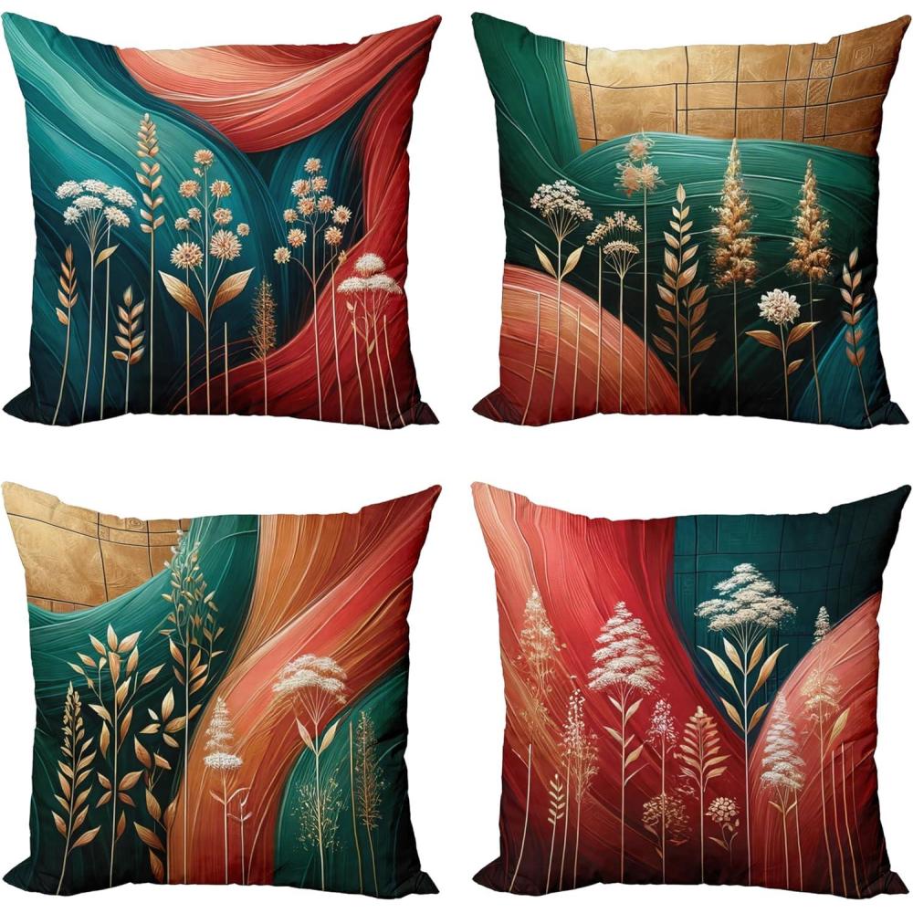 imageAmbesonne Modern Throw Pillow Cushion Cover Geometric Triangle Shapes Zig Zag Triggering Lines Minimalist Pattern Print Decorative Square Accent Pillow Case 18 X 18 Black and WhiteTeal Coral Pale Coffee