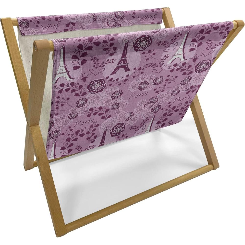 imageAmbesonne Romantic Magazine and Book Holder Valentines Day Pattern with Heart Shapes in Gradient Pastel Love Floor Rack Decor for Interior of Home amp Office 22 x 19 Coral Maroon and MagentaPale Fuchsia Plum White