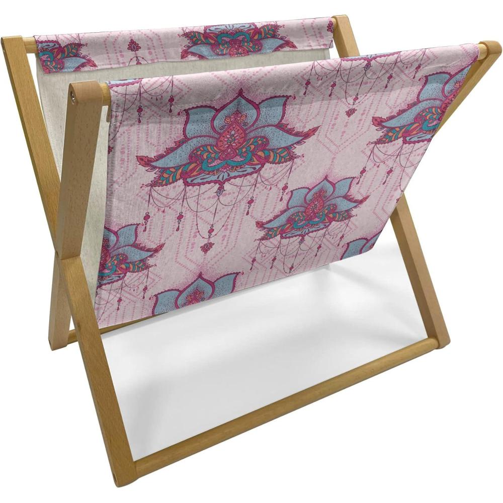 imageAmbesonne Romantic Magazine and Book Holder Valentines Day Pattern with Heart Shapes in Gradient Pastel Love Floor Rack Decor for Interior of Home amp Office 22 x 19 Coral Maroon and MagentaRose Magenta and Pale Pink