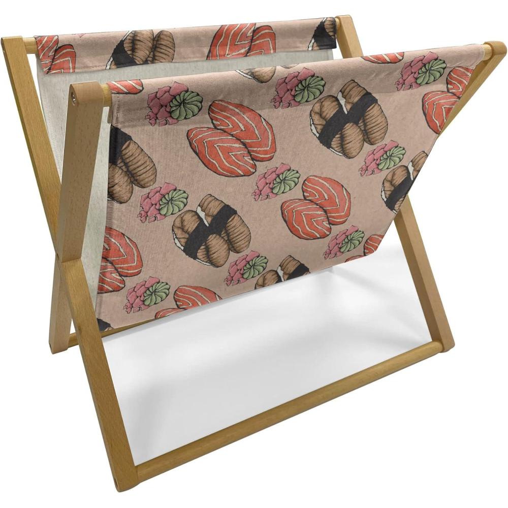 imageAmbesonne Romantic Magazine and Book Holder Valentines Day Pattern with Heart Shapes in Gradient Pastel Love Floor Rack Decor for Interior of Home amp Office 22 x 19 Coral Maroon and MagentaPeach Pastel Pink