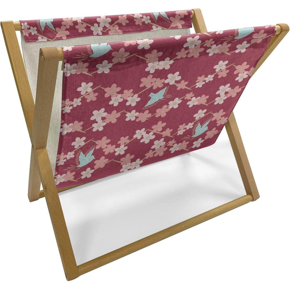 imageAmbesonne Romantic Magazine and Book Holder Valentines Day Pattern with Heart Shapes in Gradient Pastel Love Floor Rack Decor for Interior of Home amp Office 22 x 19 Coral Maroon and MagentaRuby and Blush