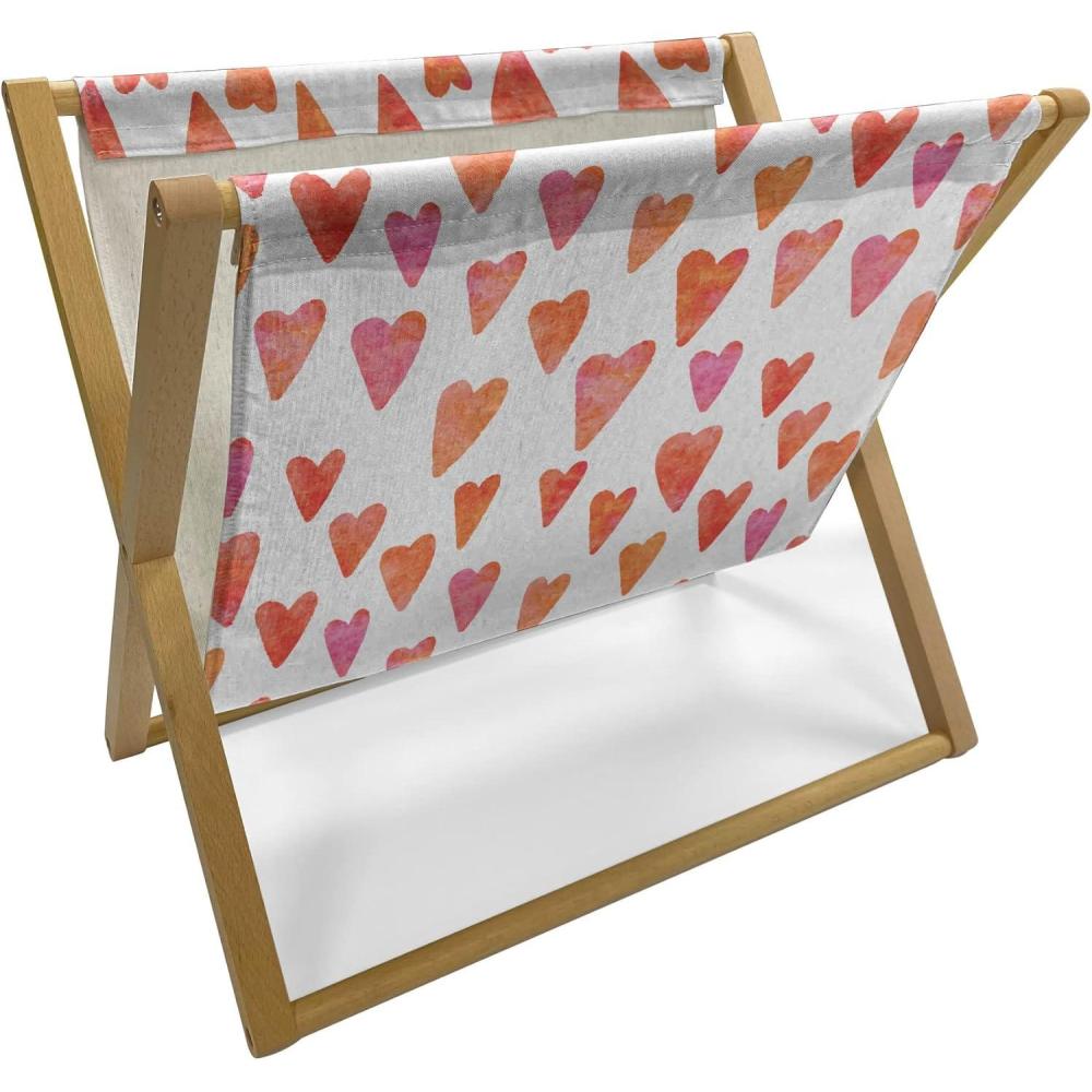 imageAmbesonne Rose Magazine and Book Holder Blossoming Romantic Valentines Day Themed Flowers Feminine Style Blooms Floor Rack Decor for Interior of Home amp Office 22 x 19 Magenta Peach and GreenBurnt Orange and Pink