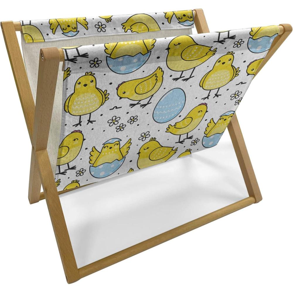 imageAmbesonne Valentines Day Magazine and Book Holder Abstract Hearts Lollipops Rhythmic Romance Illustration Floor Rack Decor for Interior of Home amp Office 22 x 19 Vermilion PearlYellow Pale Blue White