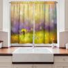 Ambesonne Cartoon Long Kitchen Curtains, Autumn Pattern Owl Fox Squirrel Birds Animal Leaves Print, Two Panels Drapes with Rod Pocket Room Decor, 55″ x 45″, Cream Orange(Purple Green)