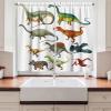 Ambesonne Cartoon Long Kitchen Curtains, Autumn Pattern Owl Fox Squirrel Birds Animal Leaves Print, Two Panels Drapes with Rod Pocket Room Decor, 55″ x 45″, Cream Orange(Cinnamon Green White)