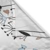 Ambesonne Cartoon Long Kitchen Curtains, Autumn Pattern Owl Fox Squirrel Birds Animal Leaves Print, Two Panels Drapes with Rod Pocket Room Decor, 55″ x 45″, Cream Orange(Blue)