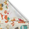 Ambesonne Cartoon Long Kitchen Curtains, Autumn Pattern Owl Fox Squirrel Birds Animal Leaves Print, Two Panels Drapes with Rod Pocket Room Decor, 55″ x 45″, Cream Orange(Cream Orange)