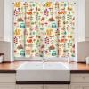 Ambesonne Cartoon Long Kitchen Curtains, Autumn Pattern Owl Fox Squirrel Birds Animal Leaves Print, Two Panels Drapes with Rod Pocket Room Decor, 55″ x 45″, Cream Orange(Cream Orange)