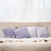 Ambesonne Chocolate Throw Pillow Cushion Case Pack of 4, Parquet Pattern in Wooden Style Geometric Design in Nature Inspired Art, Modern Accent Double-Sided Digital Printing, 20″, Brown Beige(Lilac Pale Purple)