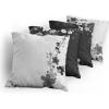 Ambesonne Chocolate Throw Pillow Cushion Case Pack of 4, Parquet Pattern in Wooden Style Geometric Design in Nature Inspired Art, Modern Accent Double-Sided Digital Printing, 20″, Brown Beige(Dark Grey)