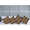 Ambesonne Chocolate Throw Pillow Cushion Case Pack of 4, Parquet Pattern in Wooden Style Geometric Design in Nature Inspired Art, Modern Accent Double-Sided Digital Printing, 20″, Brown Beige(Brown Beige)