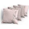Ambesonne Chocolate Throw Pillow Cushion Case Pack of 4, Parquet Pattern in Wooden Style Geometric Design in Nature Inspired Art, Modern Accent Double-Sided Digital Printing, 20″, Brown Beige(Pale Rose Warm Taupe)