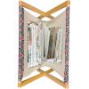 Ambesonne Coral Magazine and Book Holder, Scribbled Little and Big Different Size Heart Forms Love Valentines Mothers Day Theme, Floor Rack Decor for Interior of Home & Office, 22″ x 19″, Coral(Red Black)