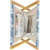 Ambesonne Coral Magazine and Book Holder, Scribbled Little and Big Different Size Heart Forms Love Valentines Mothers Day Theme, Floor Rack Decor for Interior of Home & Office, 22″ x 19″, Coral(White and Blue)