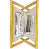 Ambesonne Coral Magazine and Book Holder, Scribbled Little and Big Different Size Heart Forms Love Valentines Mothers Day Theme, Floor Rack Decor for Interior of Home & Office, 22″ x 19″, Coral(Yellow)