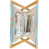 Ambesonne Coral Magazine and Book Holder, Scribbled Little and Big Different Size Heart Forms Love Valentines Mothers Day Theme, Floor Rack Decor for Interior of Home & Office, 22″ x 19″, Coral(Orange Blue)