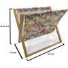 Ambesonne Coral Magazine and Book Holder, Scribbled Little and Big Different Size Heart Forms Love Valentines Mothers Day Theme, Floor Rack Decor for Interior of Home & Office, 22″ x 19″, Coral(Pale Khaki and Multicolor)