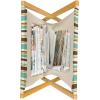 Ambesonne Coral Magazine and Book Holder, Scribbled Little and Big Different Size Heart Forms Love Valentines Mothers Day Theme, Floor Rack Decor for Interior of Home & Office, 22″ x 19″, Coral(Brown Teal)