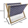 Ambesonne Coral Magazine and Book Holder, Scribbled Little and Big Different Size Heart Forms Love Valentines Mothers Day Theme, Floor Rack Decor for Interior of Home & Office, 22″ x 19″, Coral(Navy Blue and White)