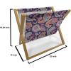 Ambesonne Coral Magazine and Book Holder, Scribbled Little and Big Different Size Heart Forms Love Valentines Mothers Day Theme, Floor Rack Decor for Interior of Home & Office, 22″ x 19″, Coral(Purple)
