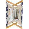 Ambesonne Coral Magazine and Book Holder, Scribbled Little and Big Different Size Heart Forms Love Valentines Mothers Day Theme, Floor Rack Decor for Interior of Home & Office, 22″ x 19″, Coral(Navy and White)