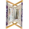 Ambesonne Coral Magazine and Book Holder, Scribbled Little and Big Different Size Heart Forms Love Valentines Mothers Day Theme, Floor Rack Decor for Interior of Home & Office, 22″ x 19″, Coral(Purple)