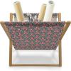 Ambesonne Coral Magazine and Book Holder, Scribbled Little and Big Different Size Heart Forms Love Valentines Mothers Day Theme, Floor Rack Decor for Interior of Home & Office, 22″ x 19″, Coral(Red Black)